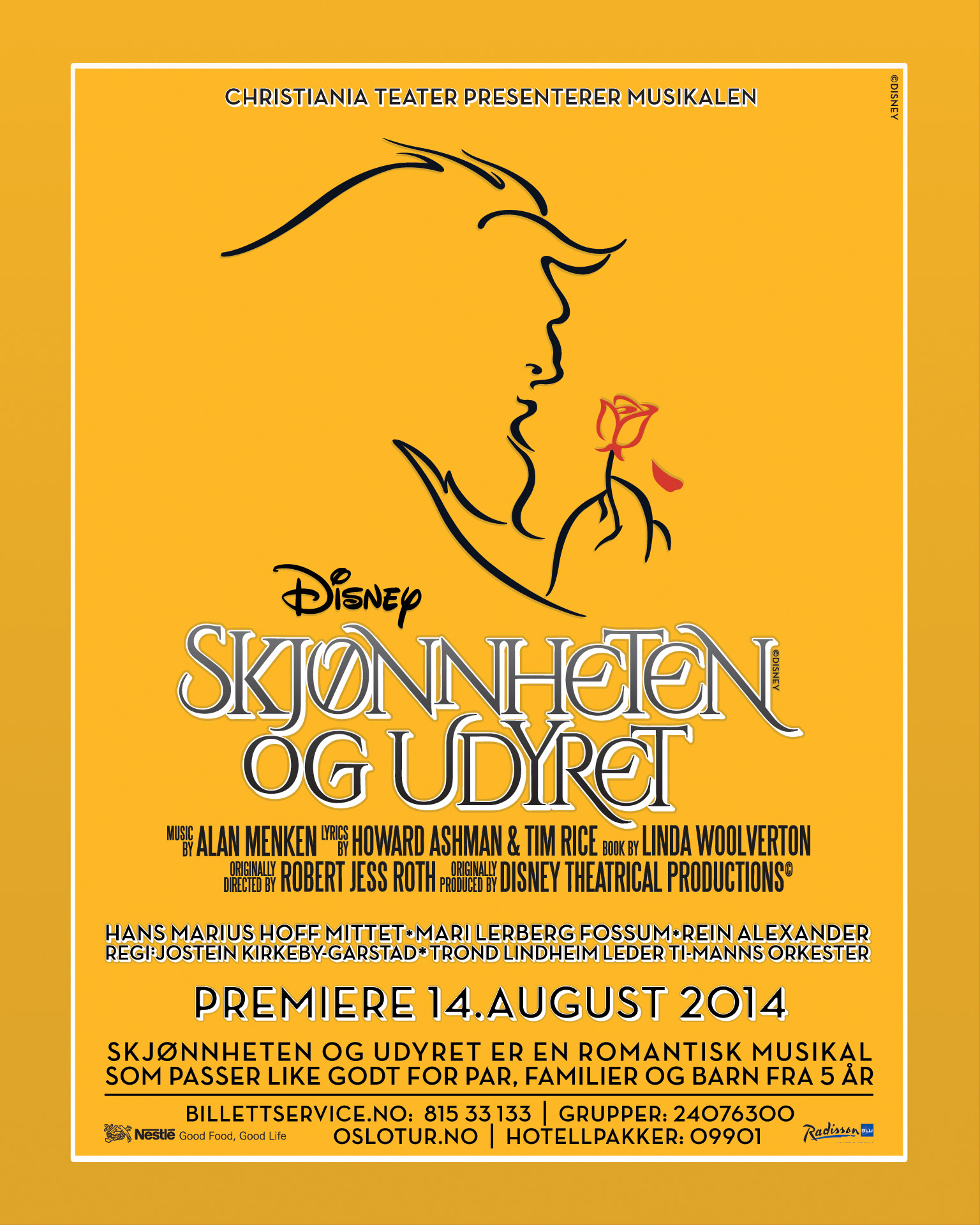 Testerplakat opg profil Skjønnheten og Udyret