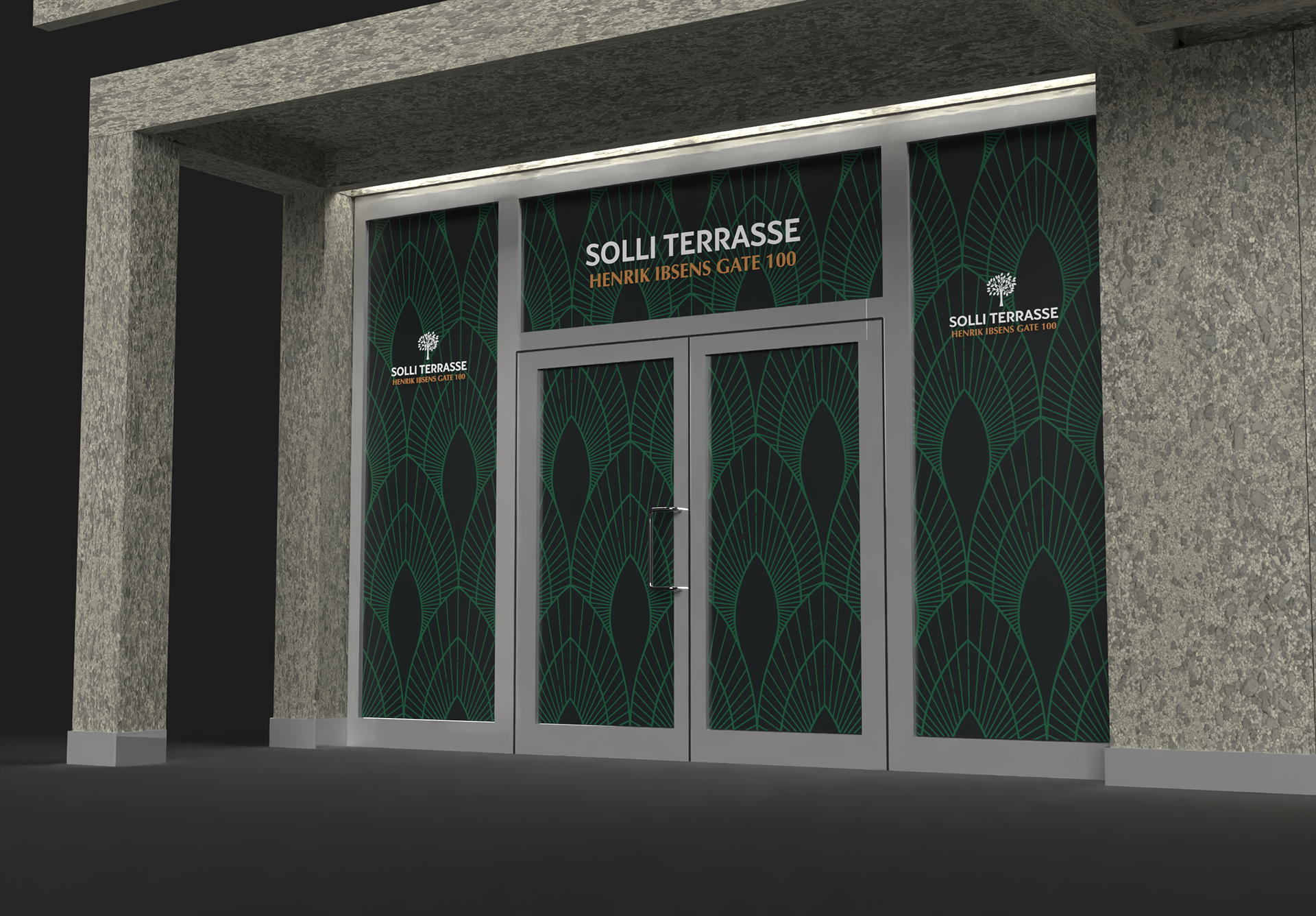 Solli Terrasse inngangsparti folie