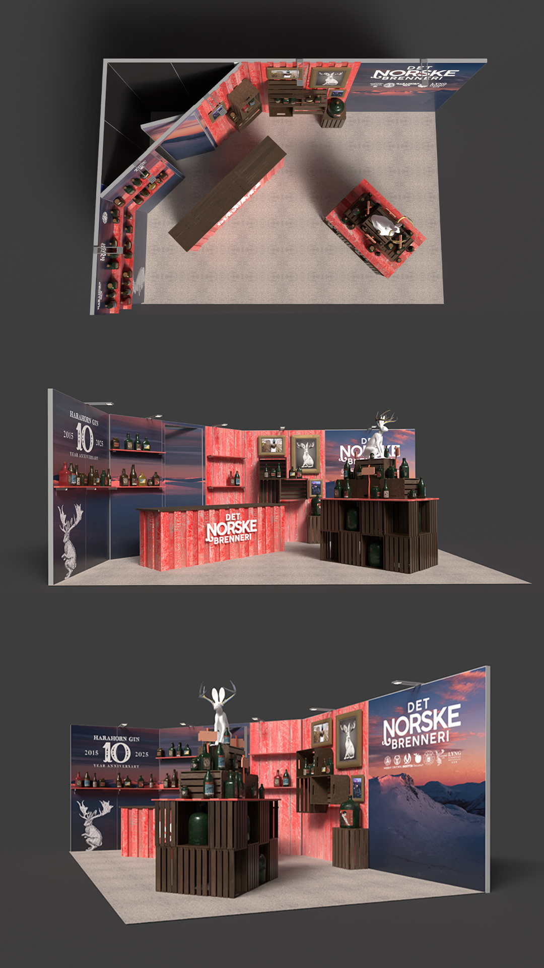 Messestand for Det Norsle Brenneri