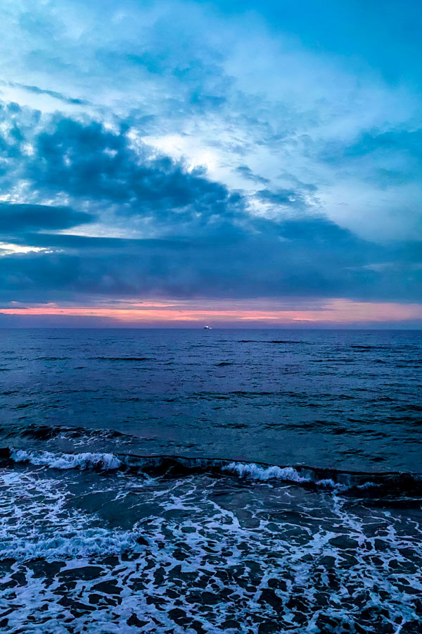 Sunset at lungomare in Trapani