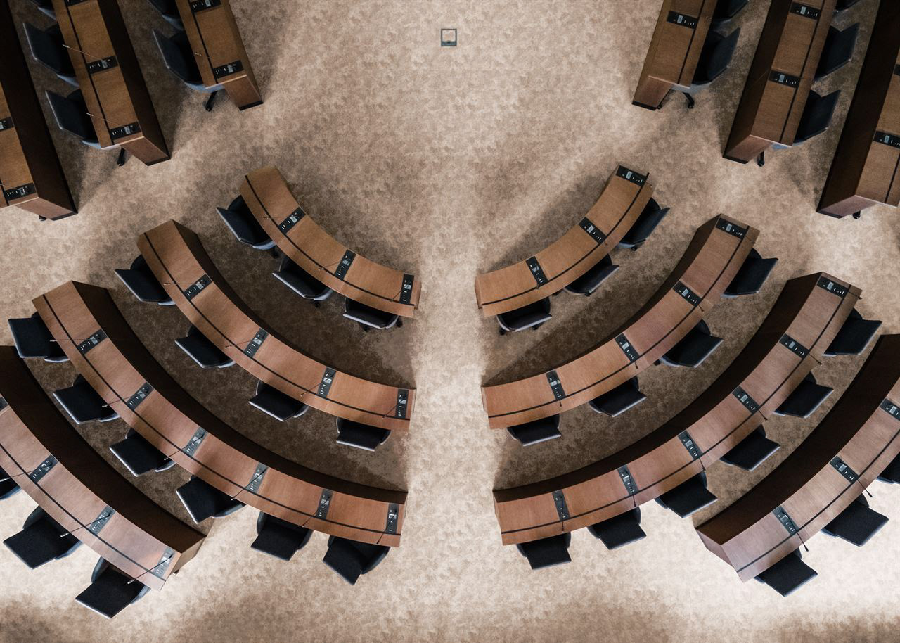 аерозйомка інтер'єру сесійної зали - професійний архітектурний фотограф у Львові