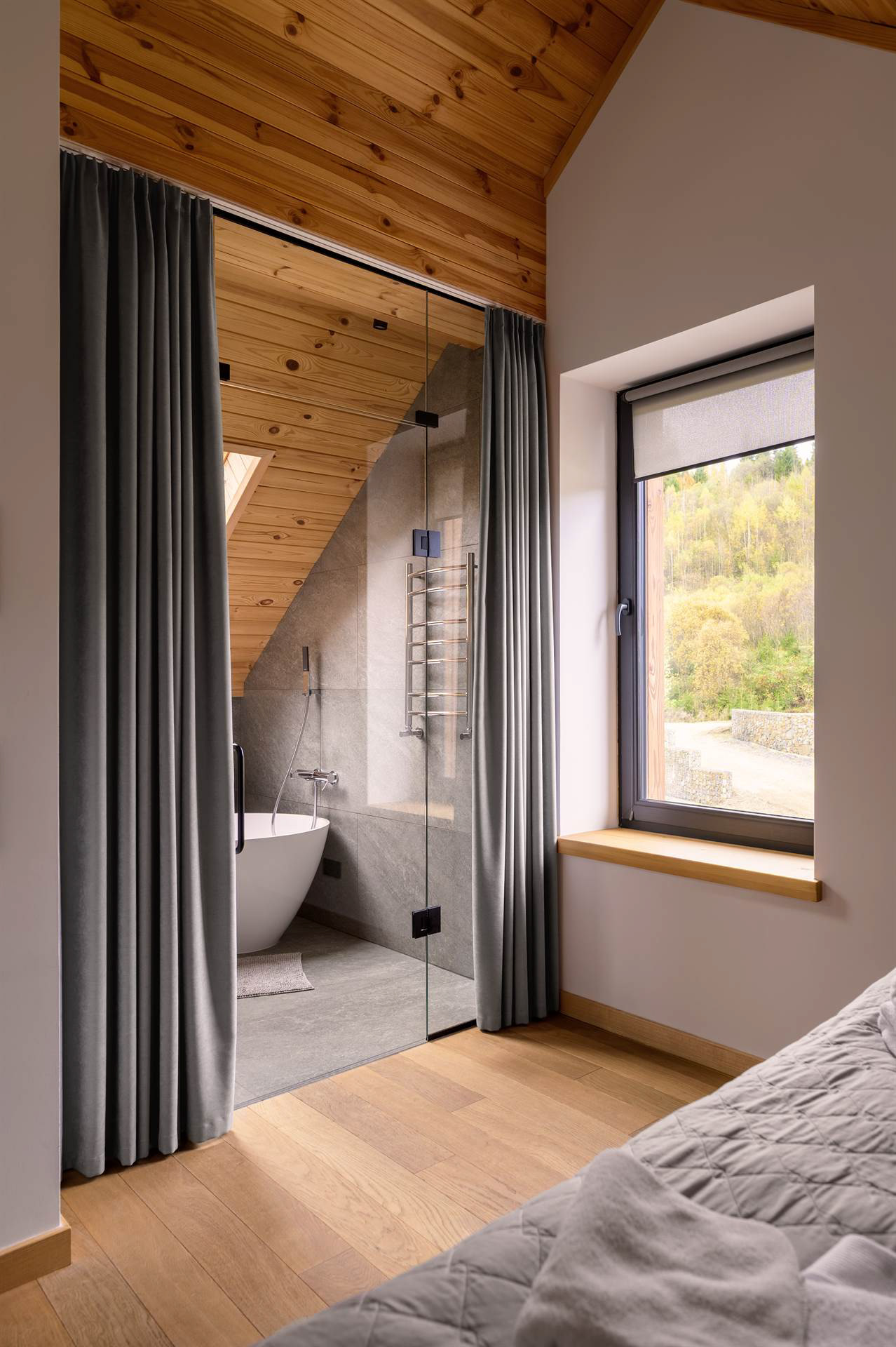 інтер'єрна зйомка котеджів в Карпатах для портфоліо архітектора