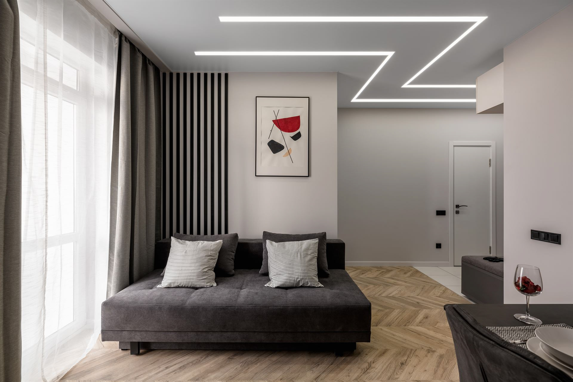 зйомка вітальні у сучасному житловому комплексі для продажу - фотограф нерухомості у Львові