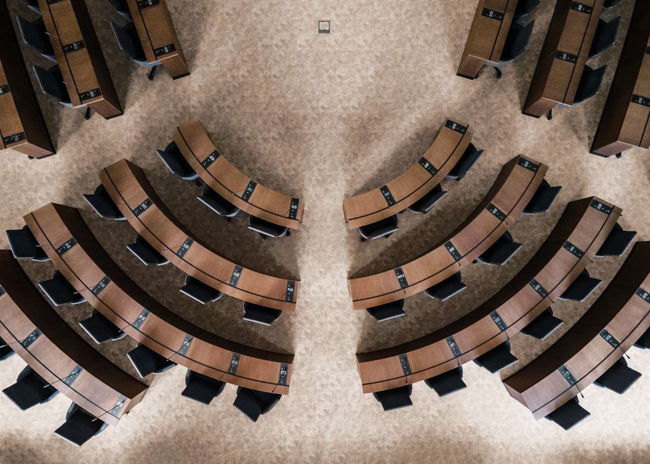 аерозйомка інтер'єру сесійної зали - професійний архітектурний фотограф у Львові