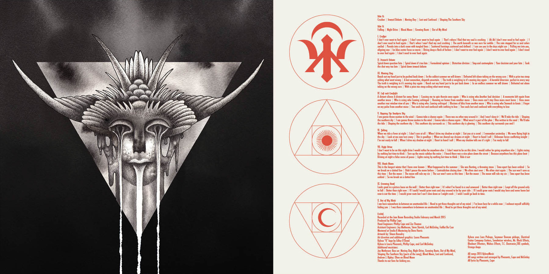 Kylesa "Exhausting Fire" LP Jacket Gatefold Interior