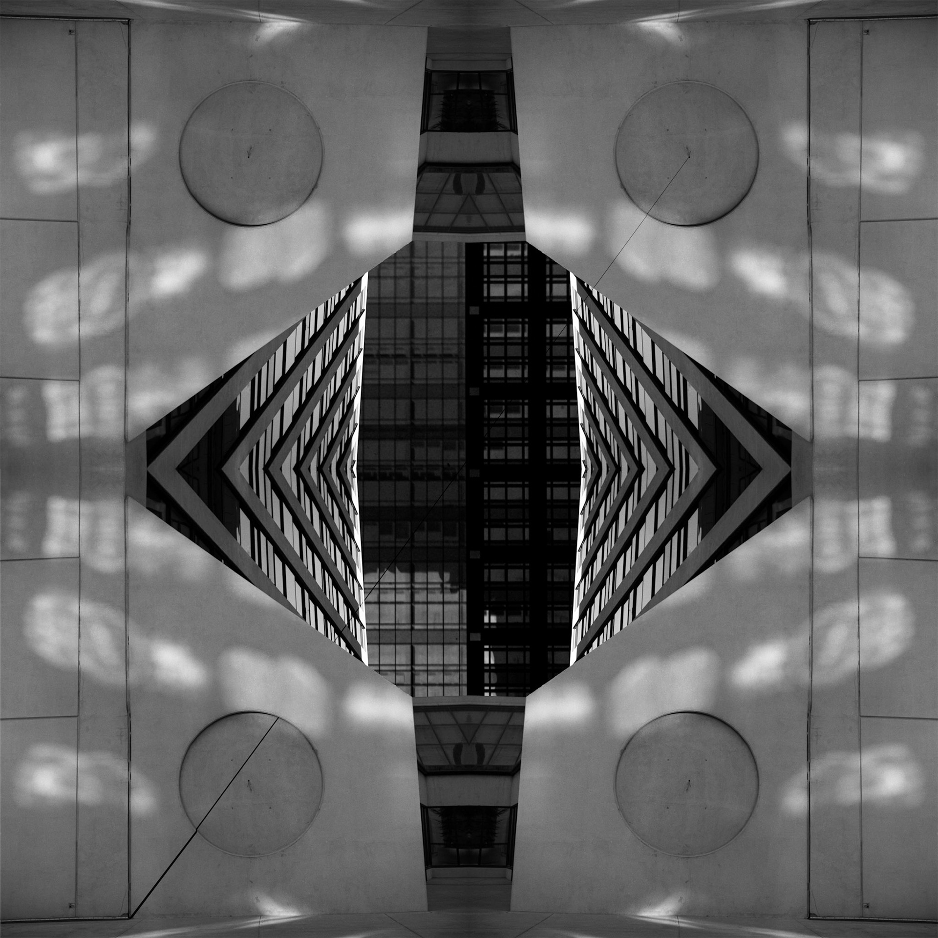 Geometry from Public Space No. 1-1; Pigment print, 40 x 40 inches; © 2012.