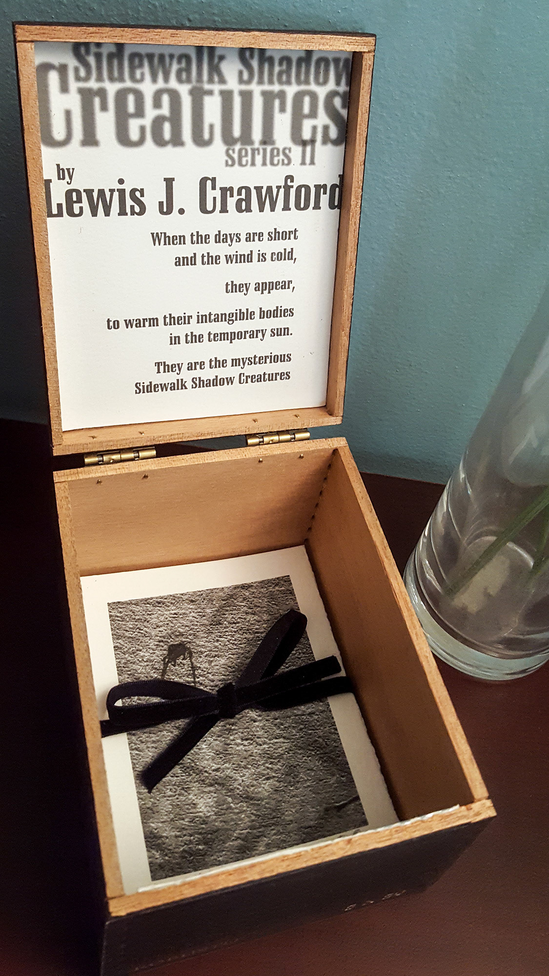 The interior of the storage box for the images.