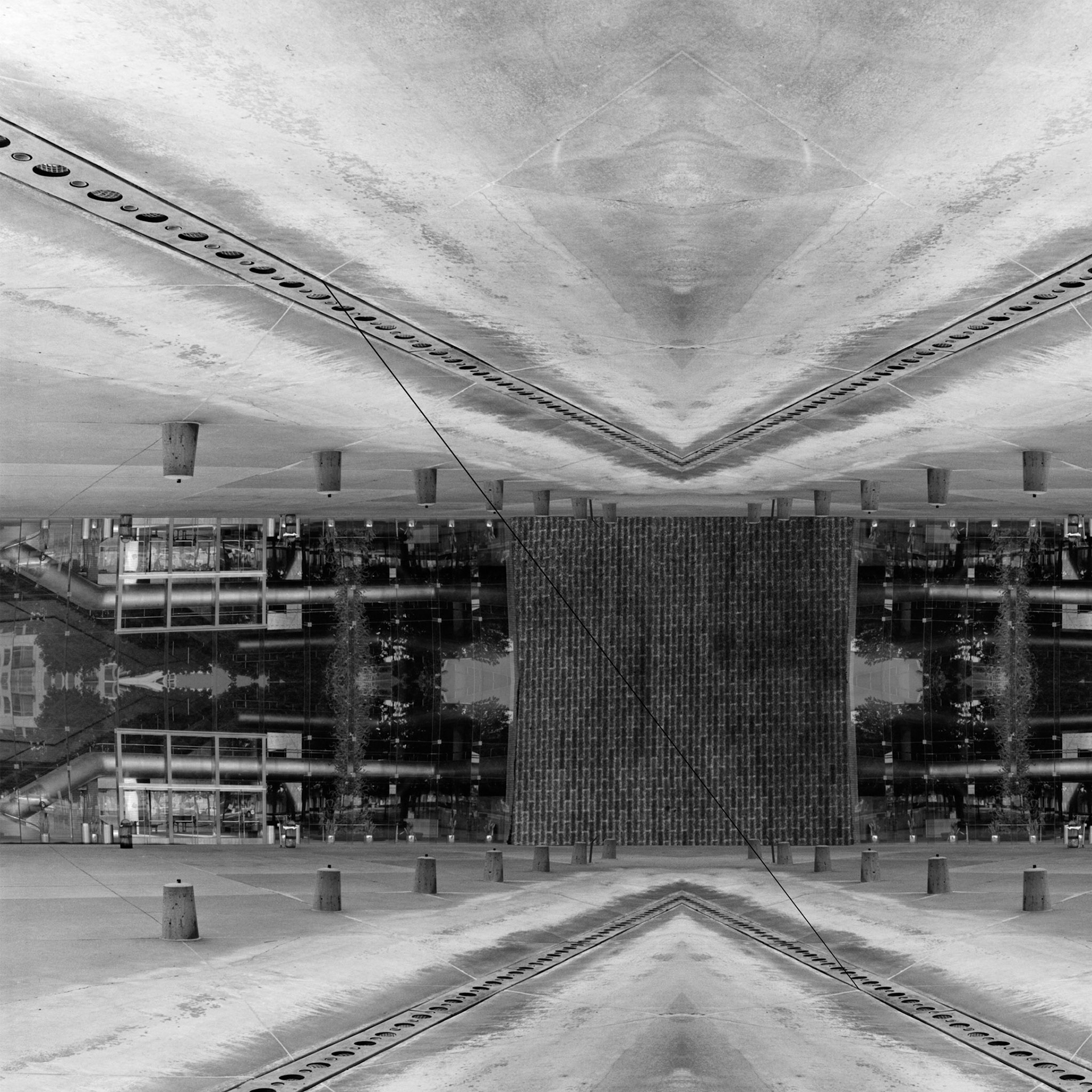 Geometry from Public Space No. 4-9; Pigment print from negative, 40 x 40 inches; © 2012