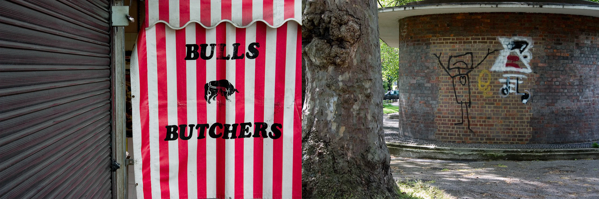 Bulls Butchers Bathroom; Pigment print, 6 x 18 inches; © 2005