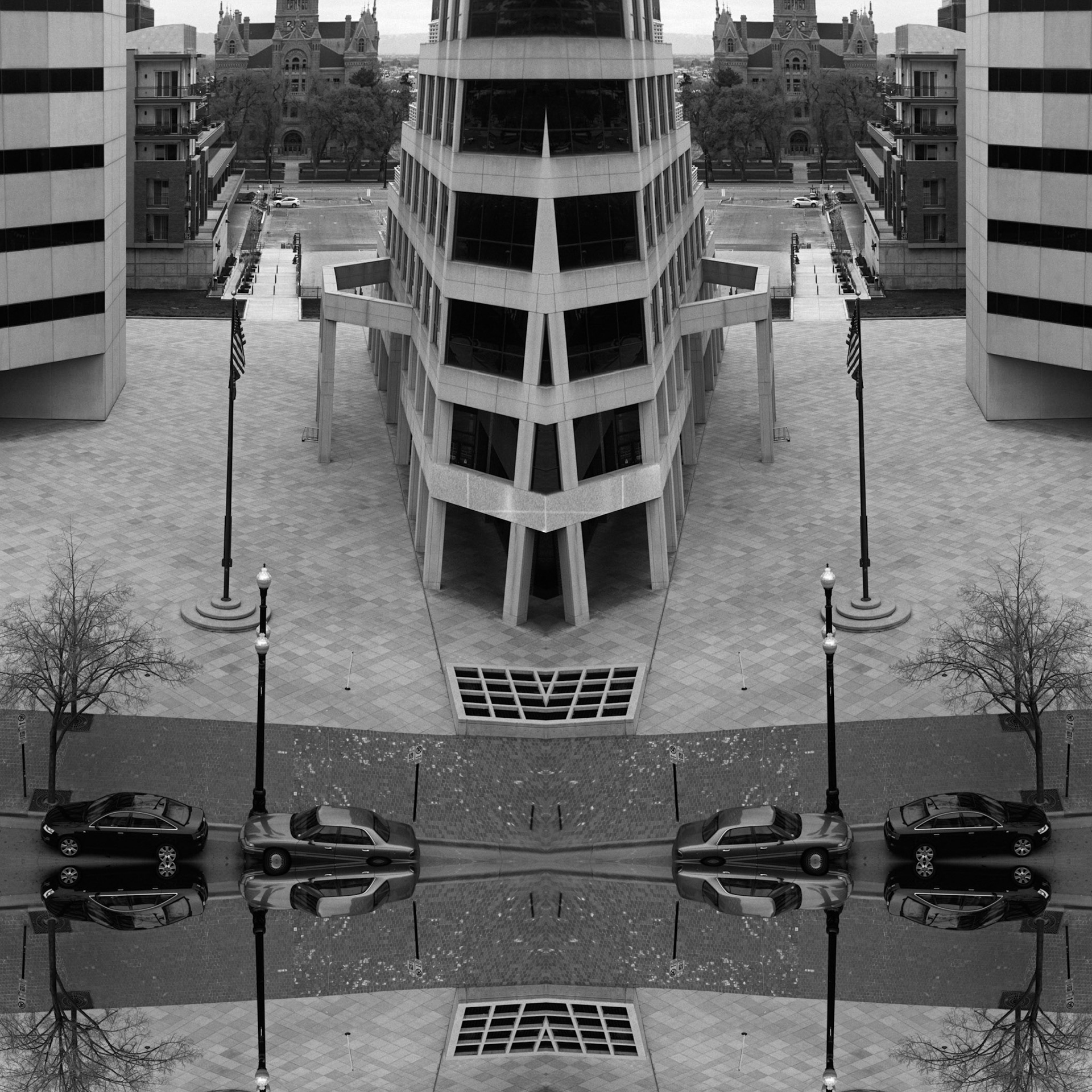 Geometry from Public Space No. 3-6; Pigment print, 40 x 40 inches; © 2012