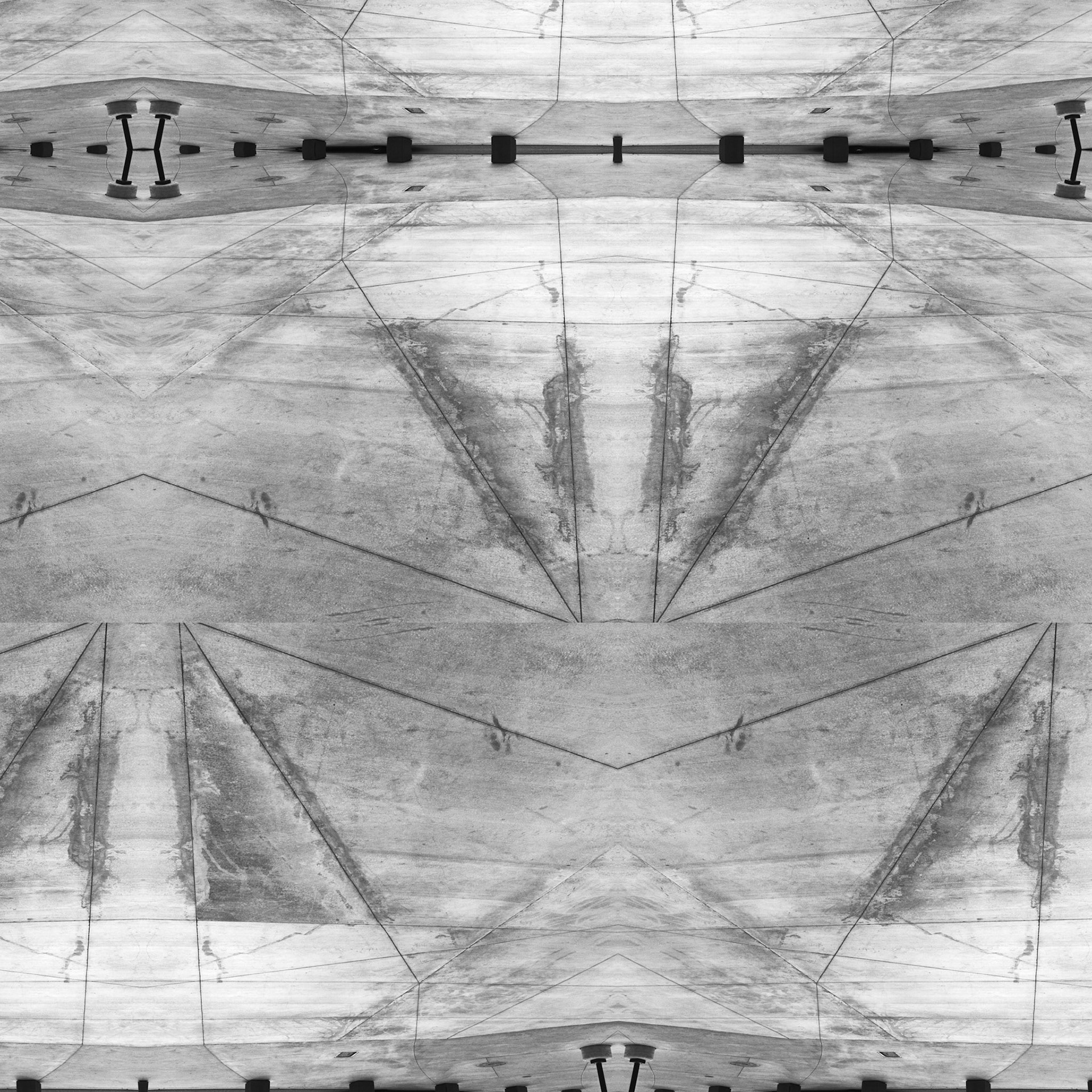 Geometry from Public Space No. 6-8; Pigment print, 40 x 40 inches; © 2012