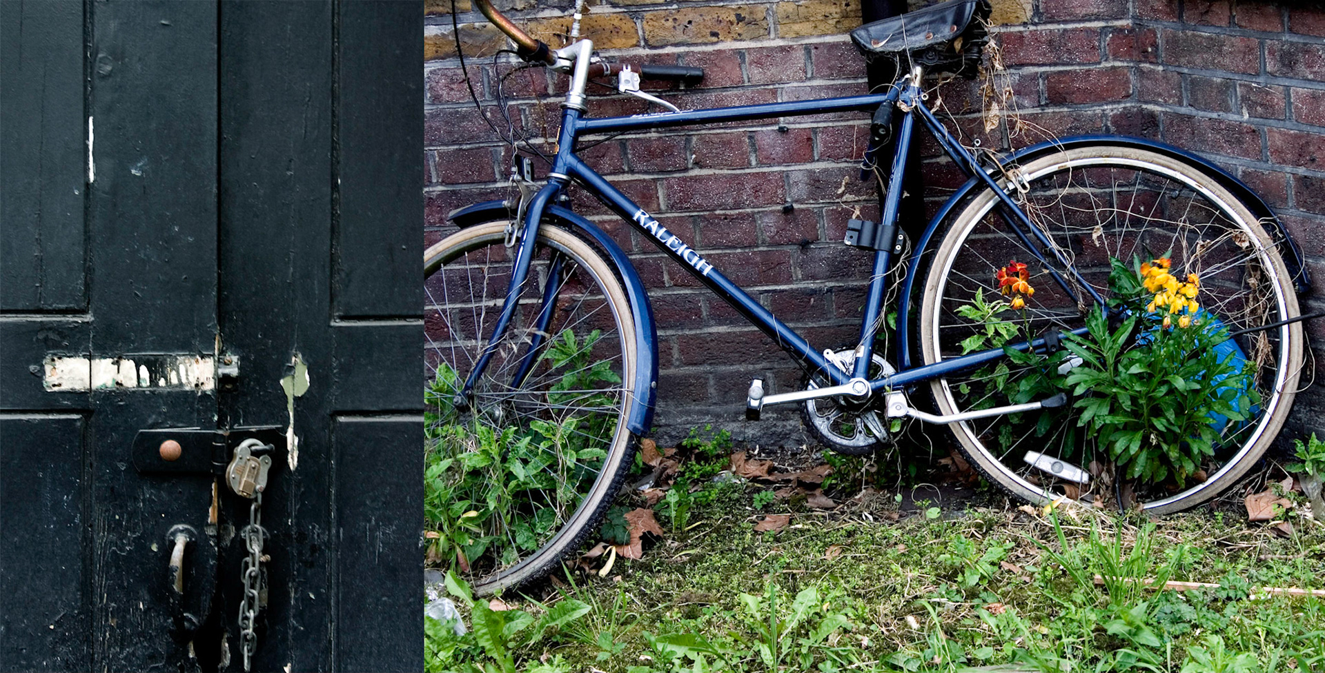 Locked-Up Bicycle; Pigment print, 9.2 x 18 inches; © 2005