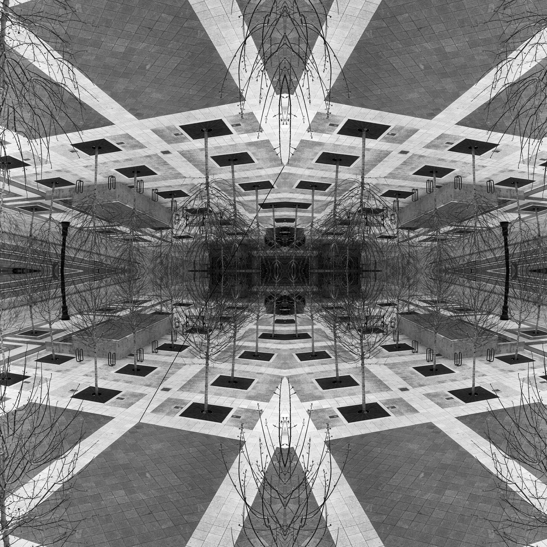 Geometry from Public Space No. 3-5; Pigment print, 40 x 40 inches; © 2012