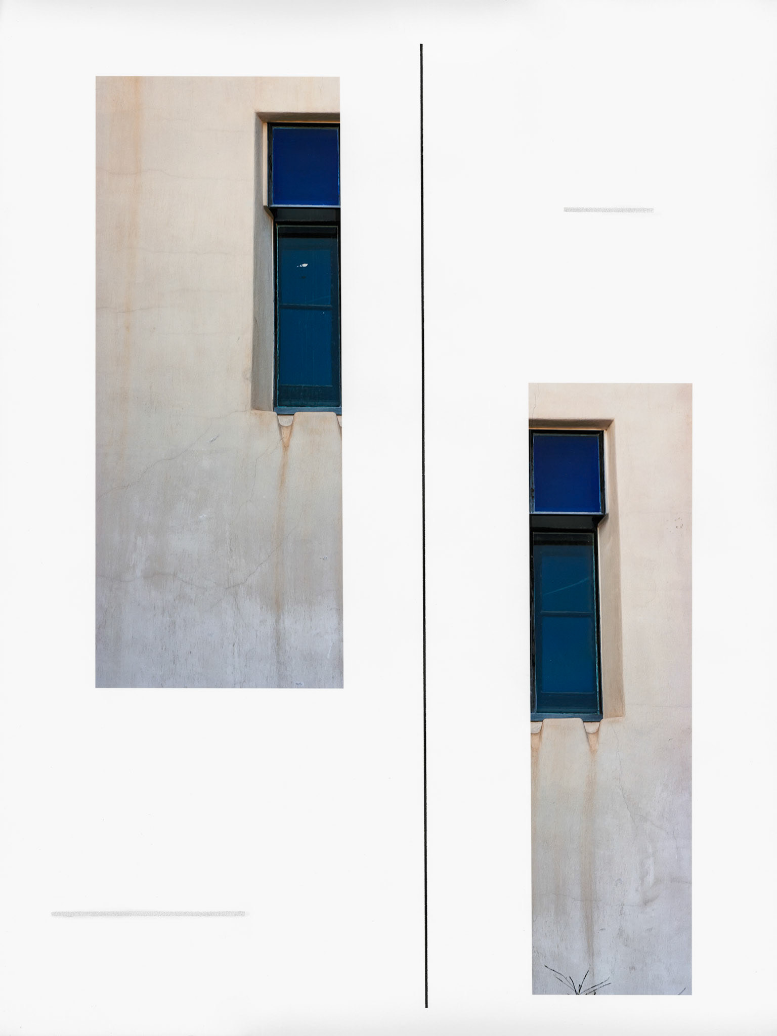 Construct No. SX-80 (A House Divided); Pigment print with graphite and ink drawings; 24 x 18 inches; © 2019