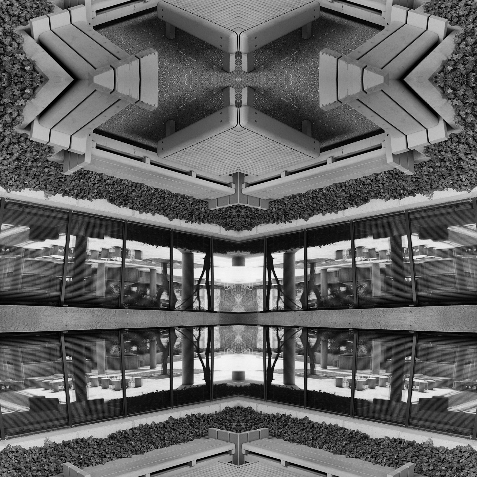 Geometry from Public Space No. 8-10; Pigment print, 40 x 40 inches; © 2012
