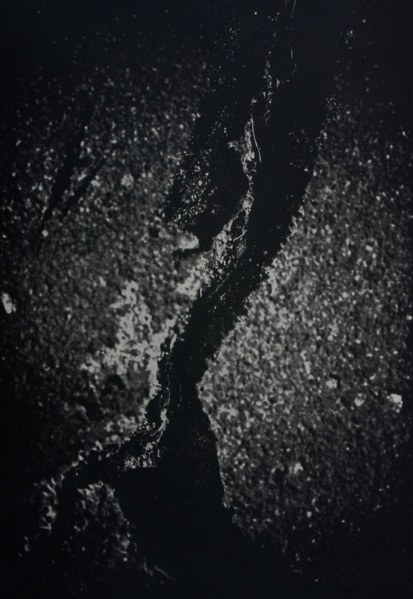 Hill's High Flat, Plate 4; Multiple layer graphite & gum dichromate print, 18 x 12 inches; © 2009