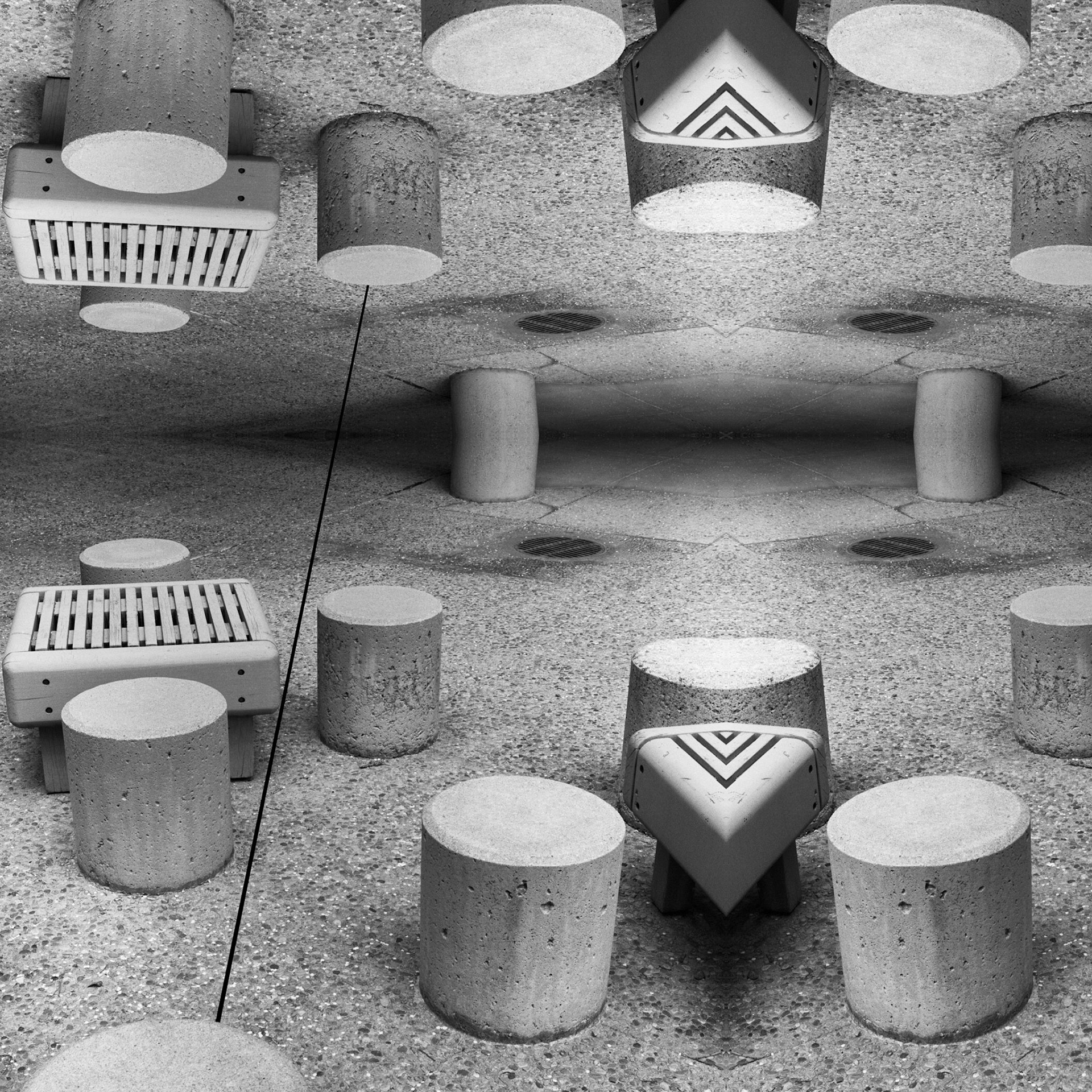Geometry from Public Space No. 9-1; Pigment print, 40 x 40 inches; © 2012