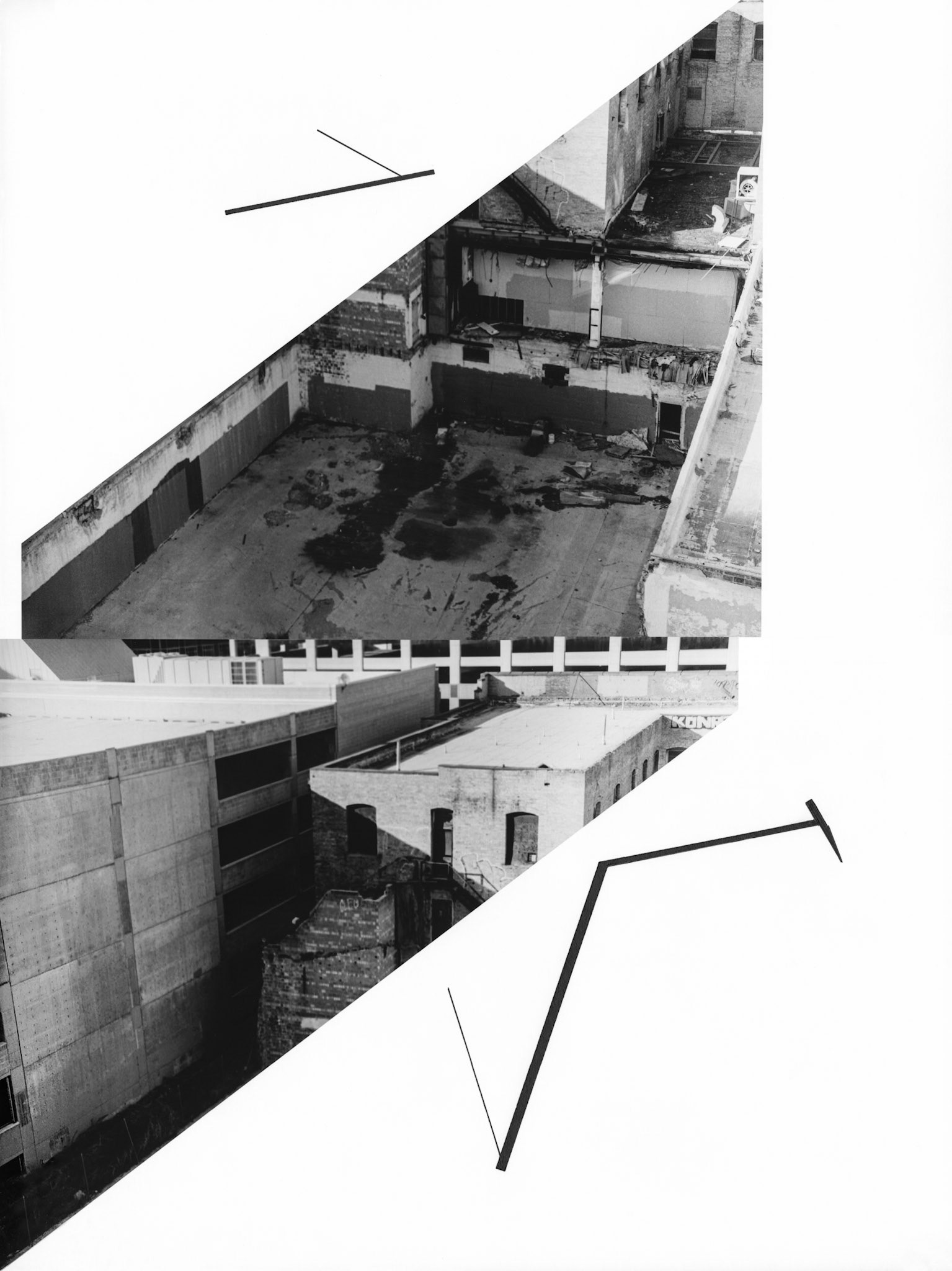 Construct No. 3-18 (Triangulation); Pigment print with ink drawings; 24 x 18 inches; ©2024