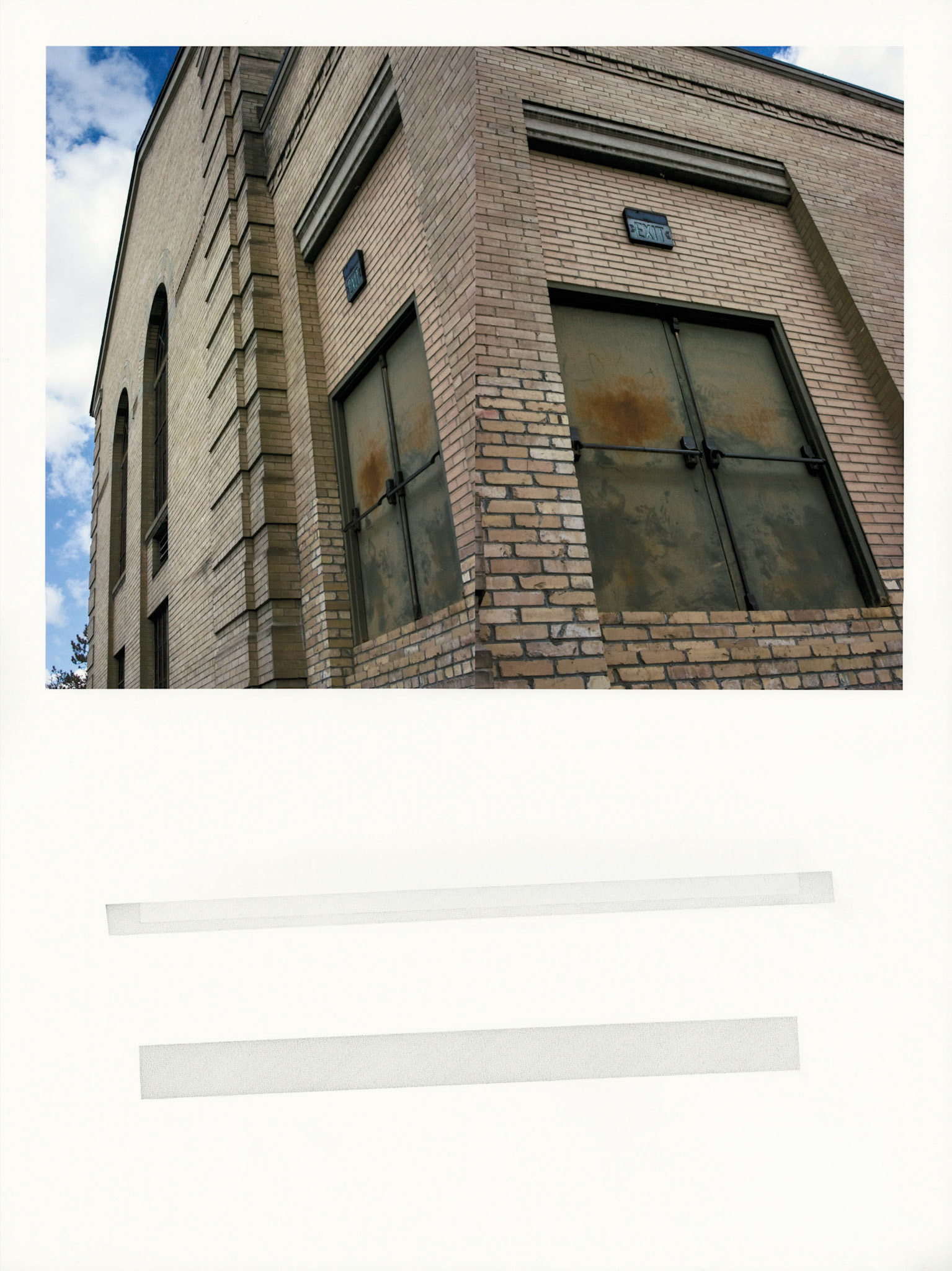 Construct No. ED-1 (Mind Your Step); Pigment print with graphite and embossed drawings, 24 x 18 inches; © 2019