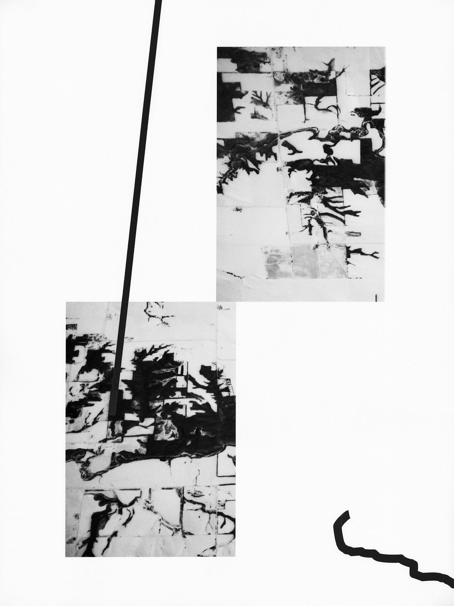 Construct No. 0443 (The Beauty of a Fly Over State); Pigment print with ink drawing; 24 x 18 inches; © 2018