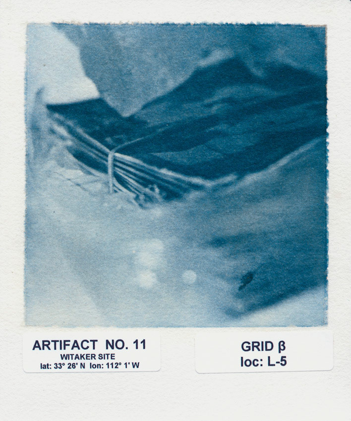 Artifact No. 11; Multiple layer gum dichromate and cyanotype print, 5.4 x 4.5 inches; © 2005