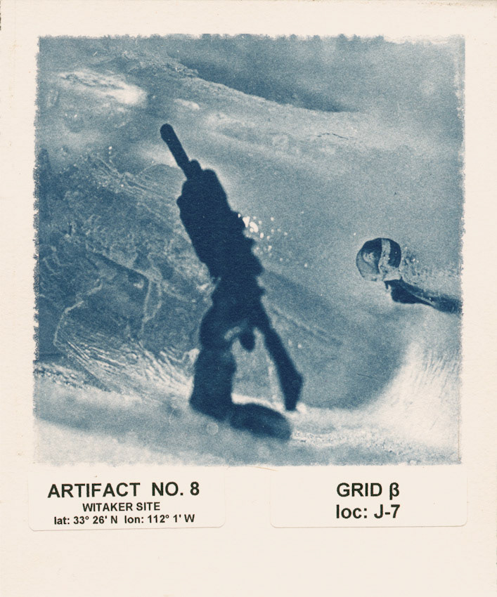 Artifact No. 8; Multiple layer gum dichromate and cyanotype print, 5.4 x 4.5 inches; © 2005