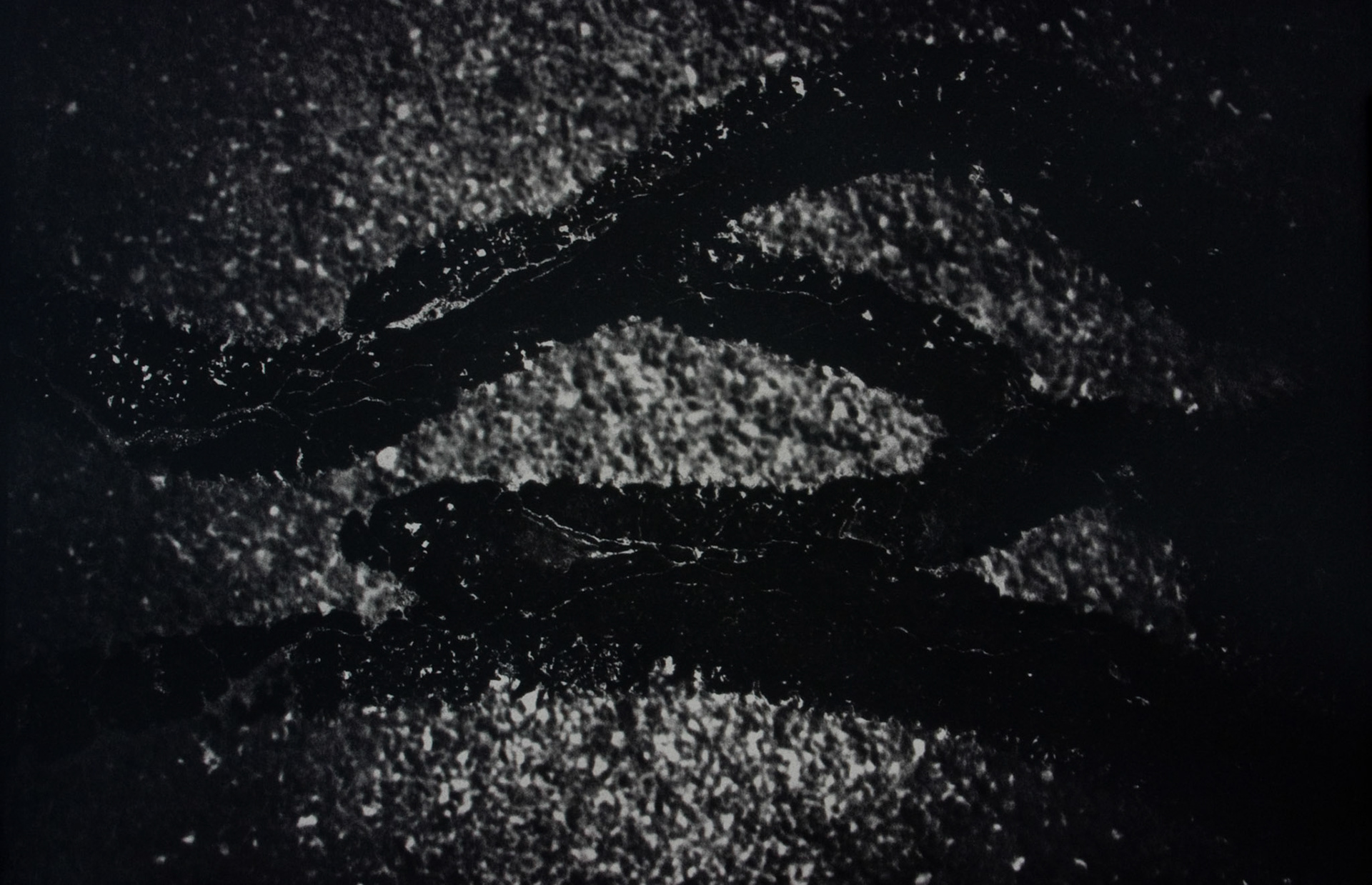 Spider Head Creek, Plate 5; Multiple layer graphite & gum dichromate print, 12 x 18 inches; © 2009