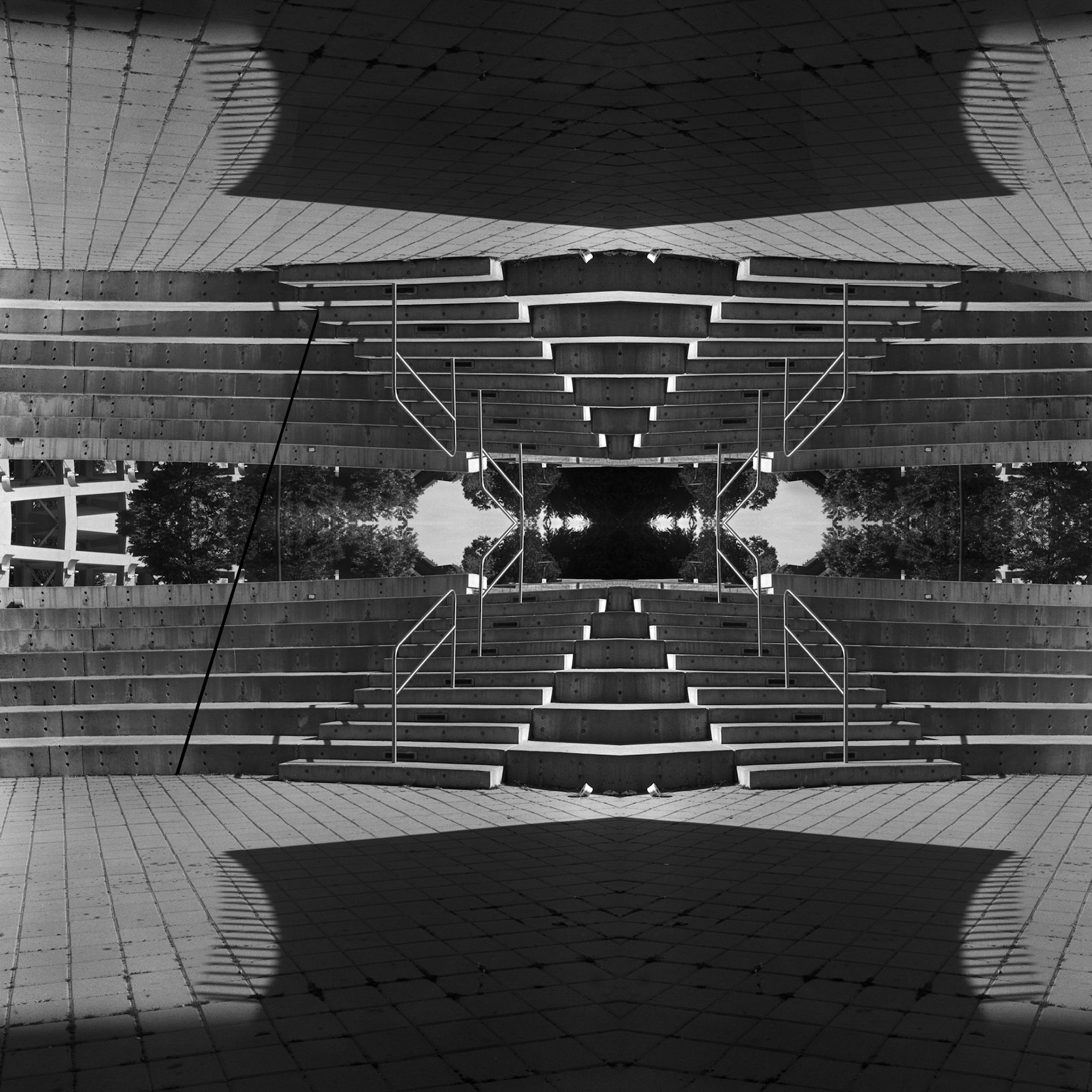 Geometry from Public Space No. 9-11; Pigment print, 40 x 40 inches; © 2012