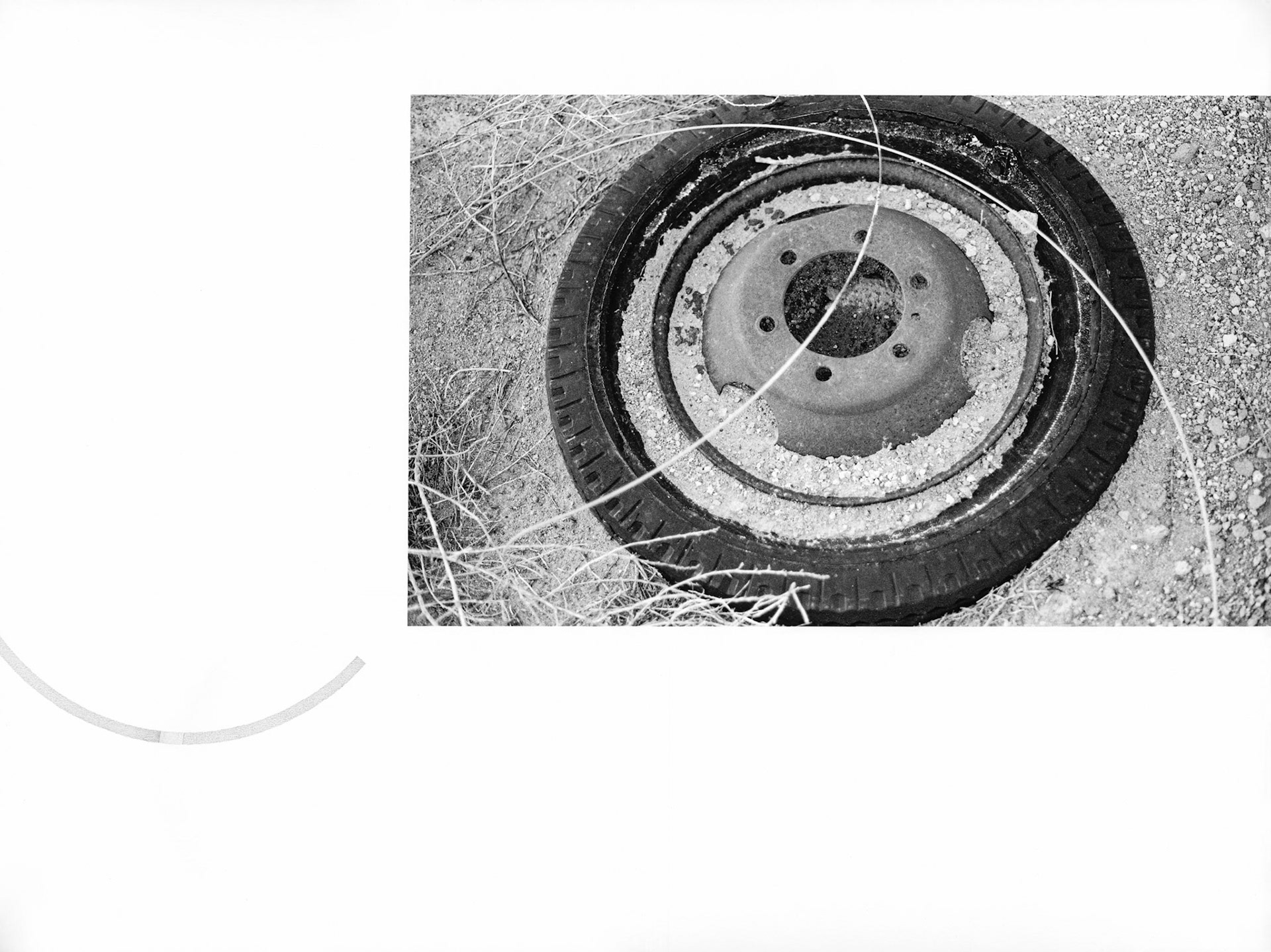 Construct No. 3-22 (Roadside Service); Pigment print with graphite and embossed drawings; 18 x 24 inches; ©2024