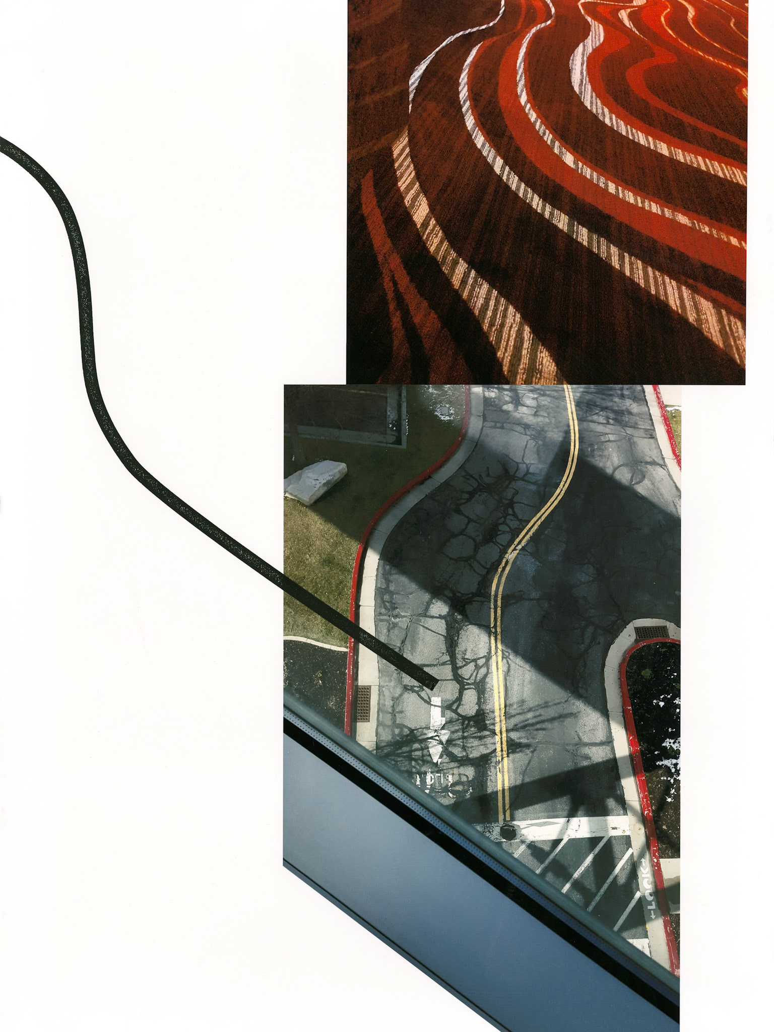 Construct No. 3-8 (The Wave); Pigment print and Ink drawing; 24 x 18 inches; ©2021