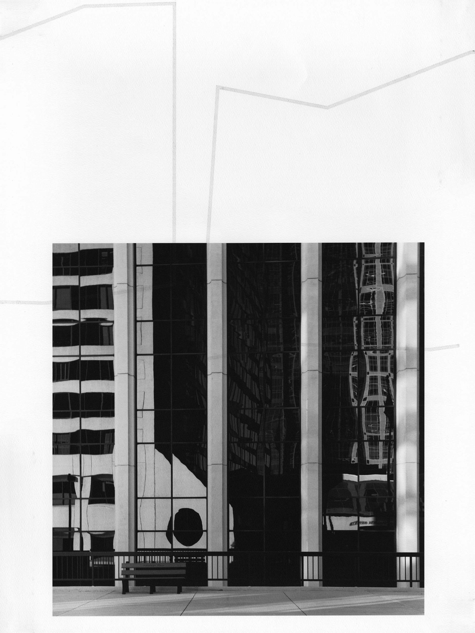 Construct No. 01-05; Pigment print and ink drawing, 24 x 18 inches; © 2016