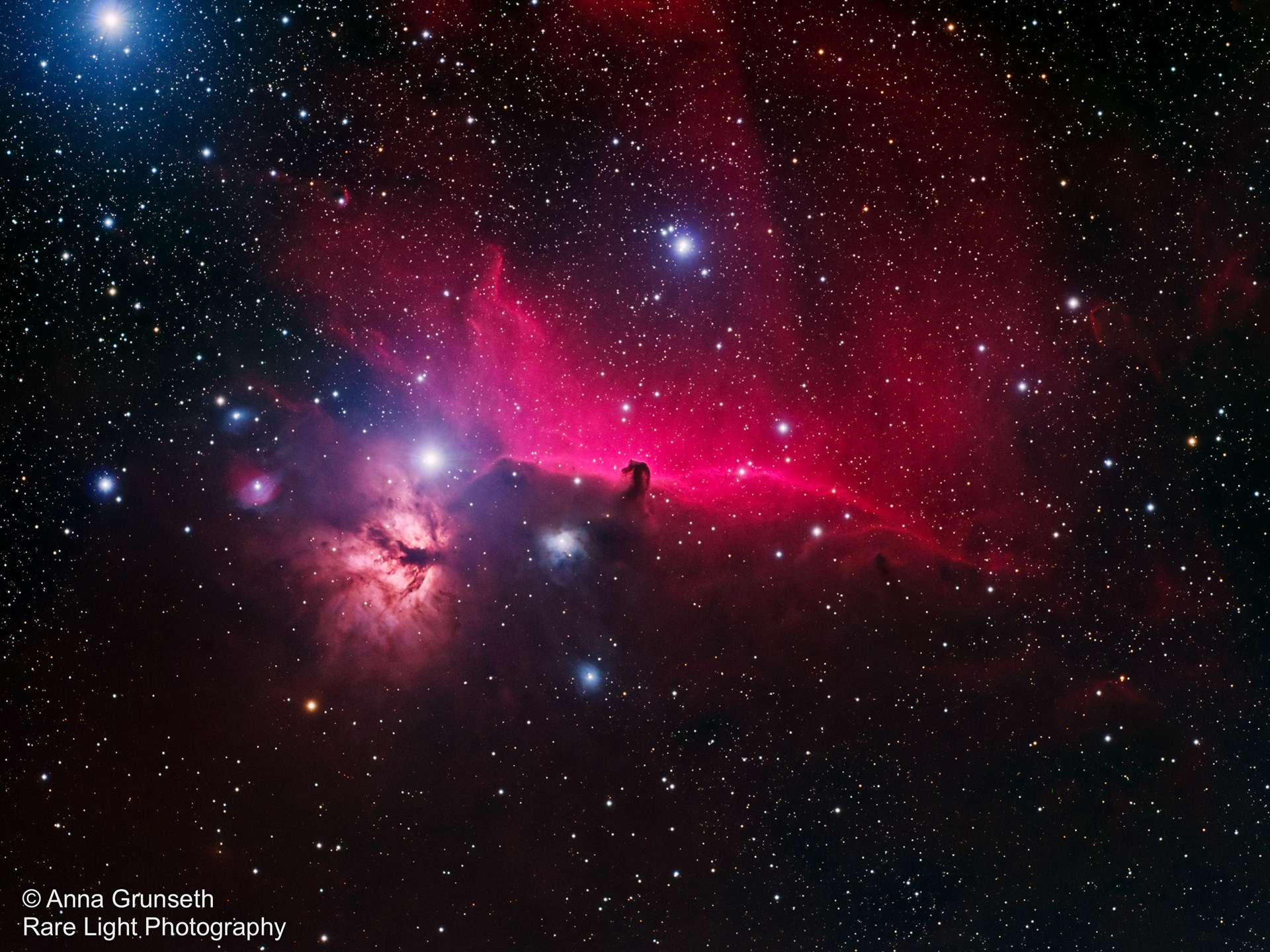 NGC 2024 & IC 434 — The Flame and Horsehead Nebulae