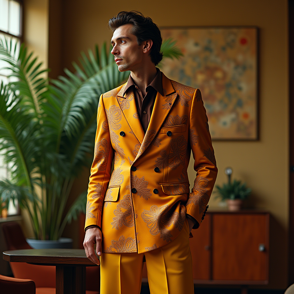 Dapper Patterned Suit