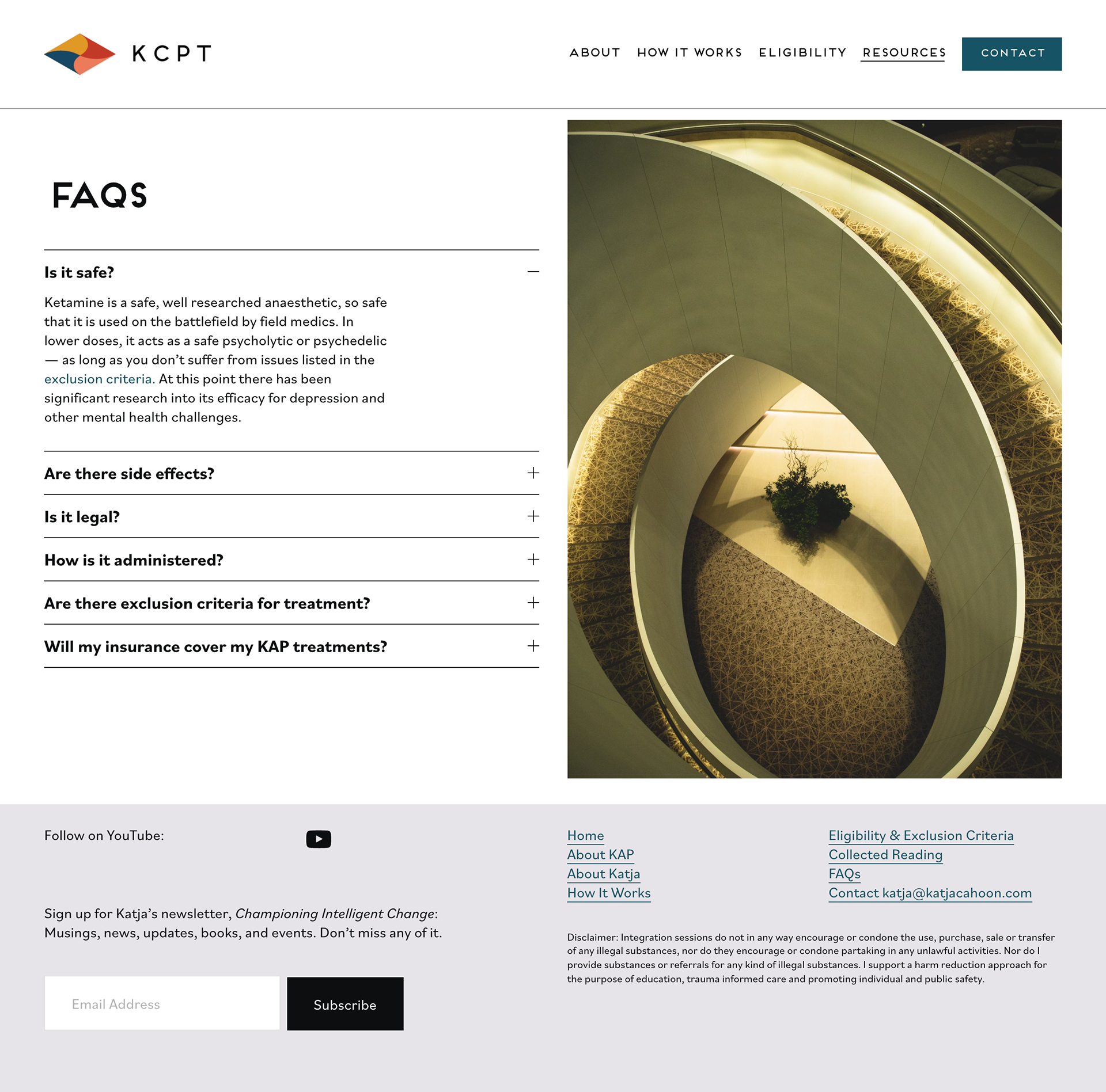 FAQ page