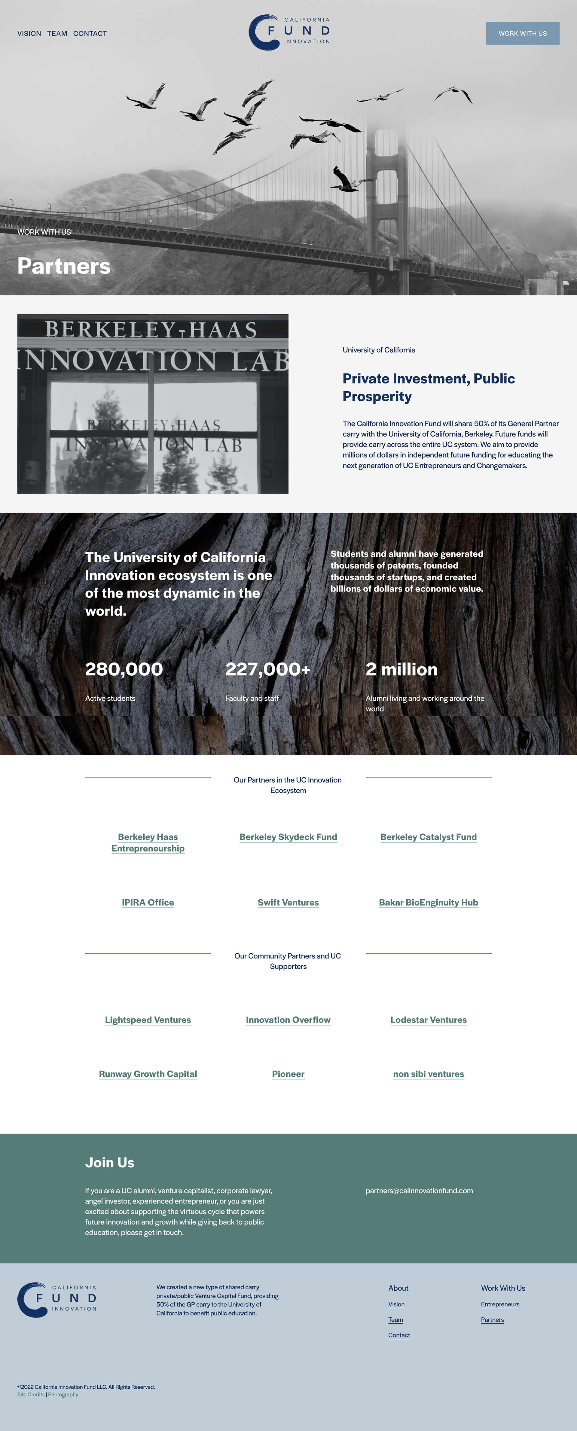 Partners page