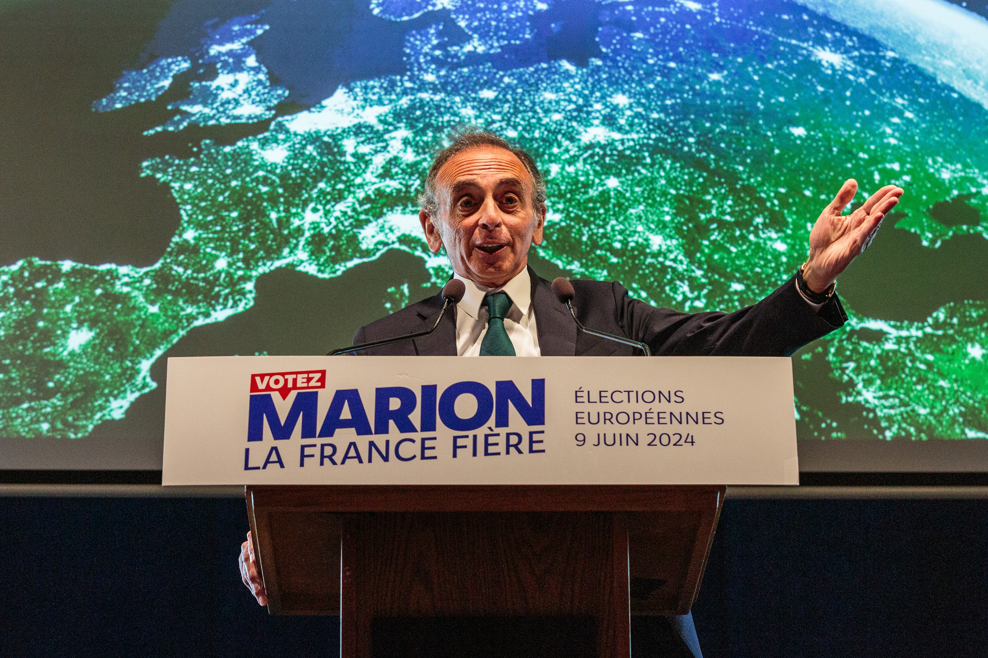 Déplacement d'Eric Zemmour dans le cadre des élections européenes - Ajaccio, 04/05/2024