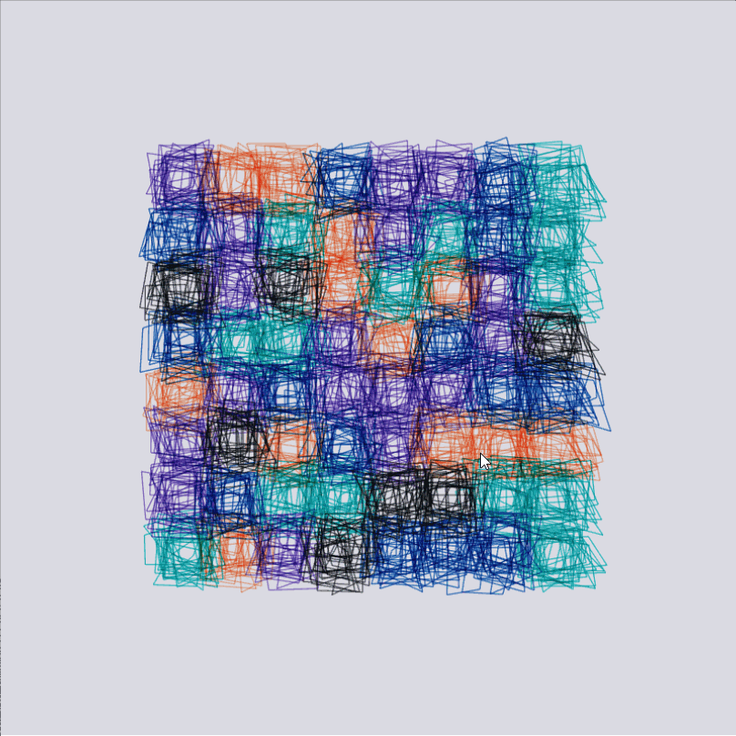 Structure de quadrilatères (1987) | Vera Molnár