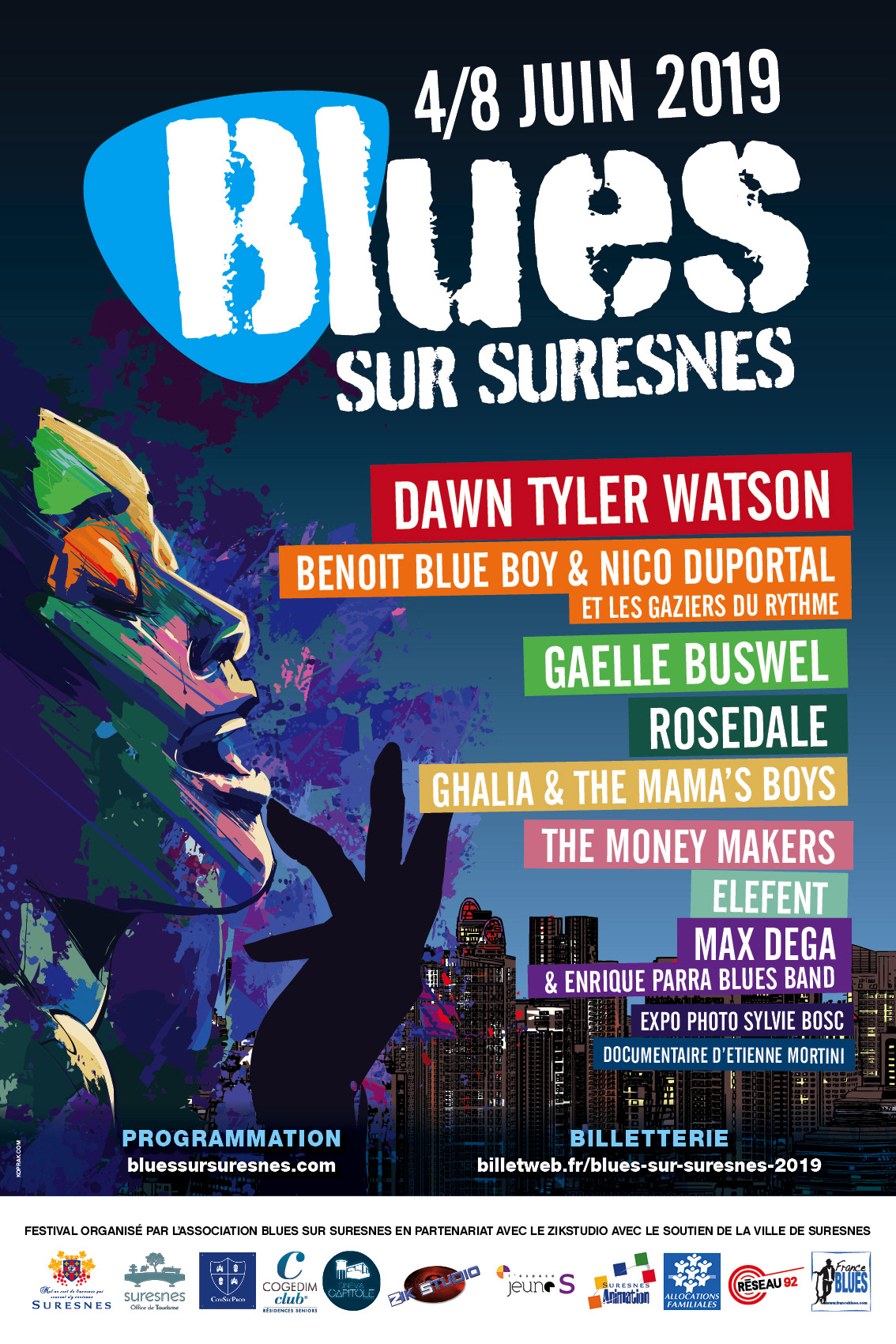Affiche - Festival Blues sur Suresnes 2019