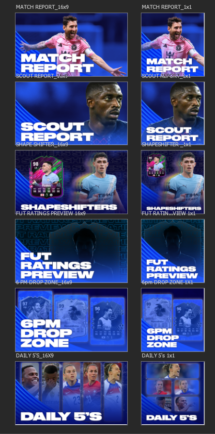 Thumbnails for feature partners