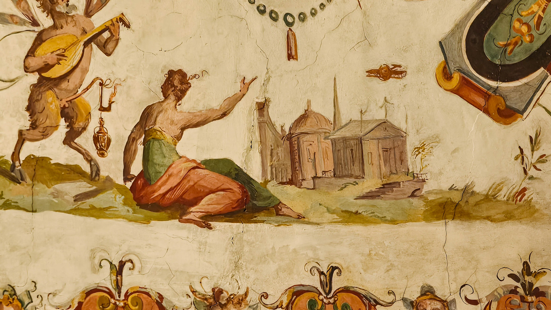 Find the plane on the ceiling of the Uffizzi 