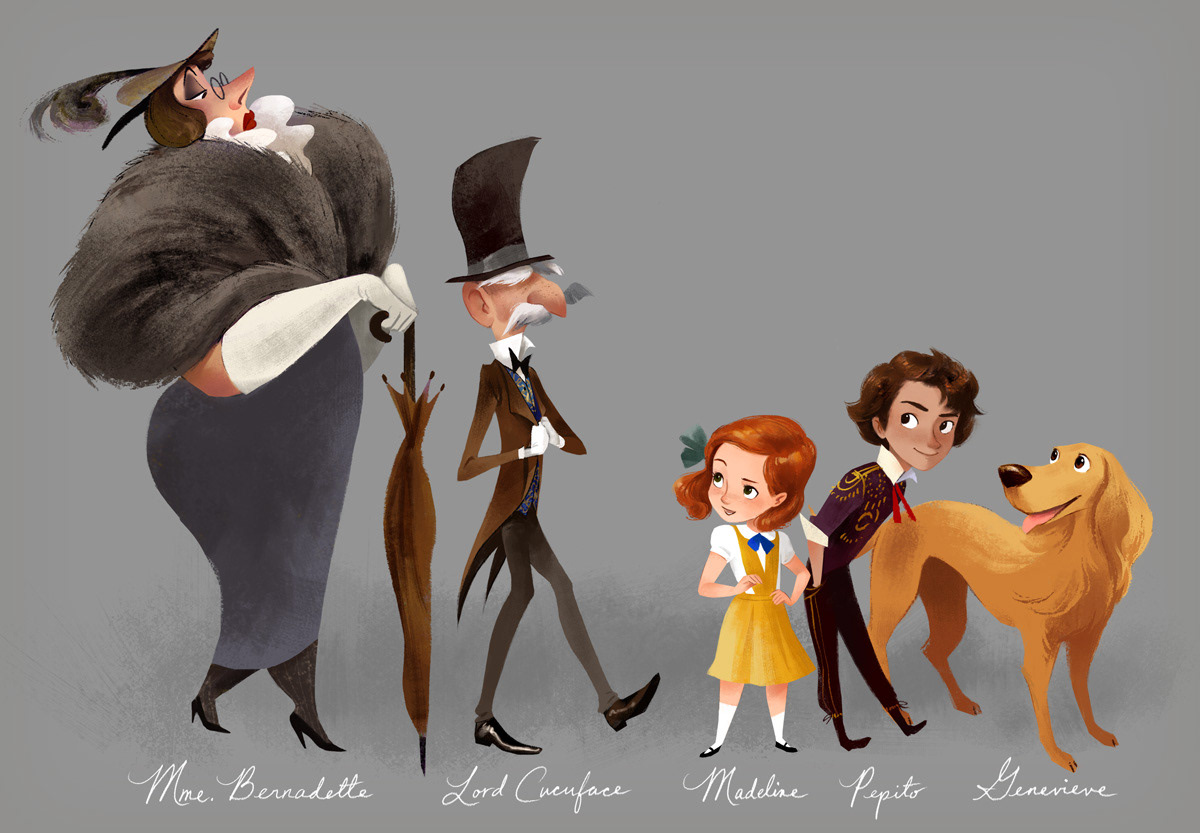 School inspectors, Madeline, Pepito, and Genevieve