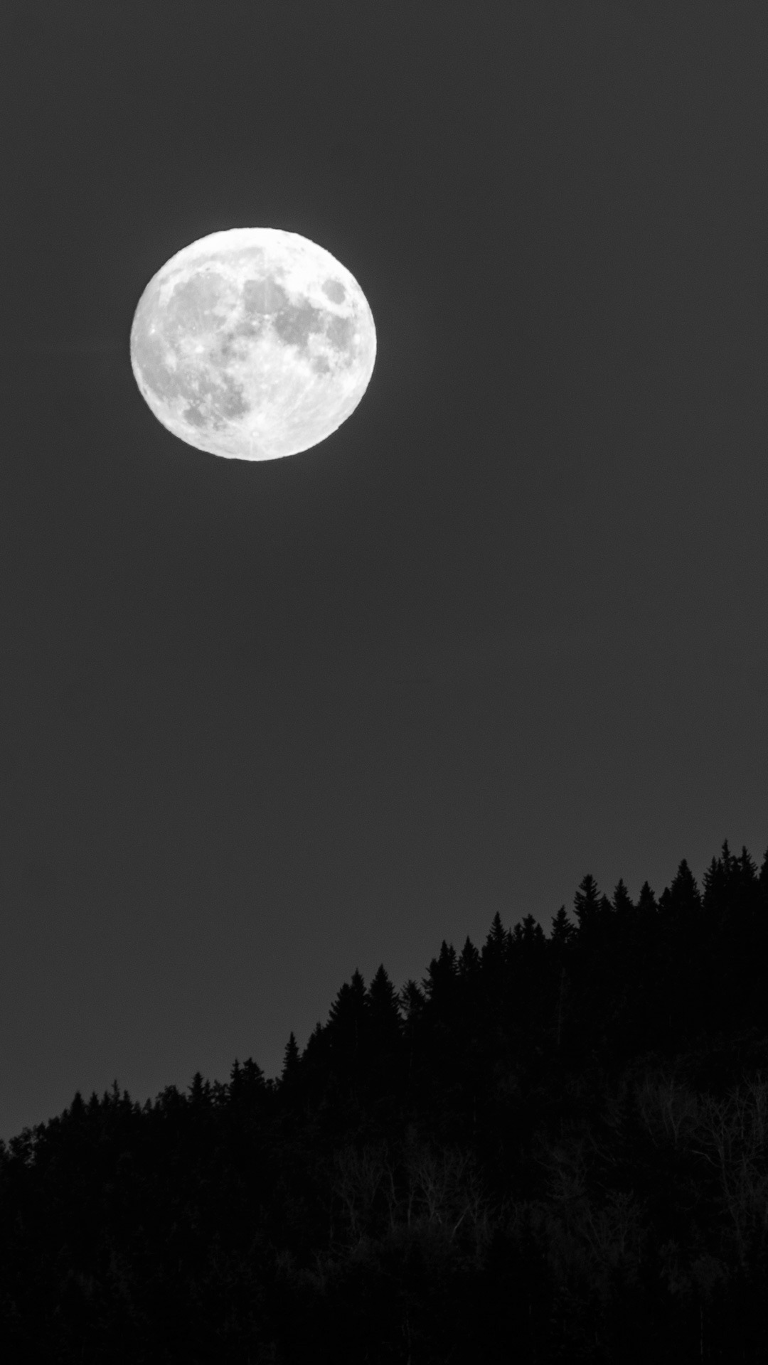 Full moon and hills, Southern Alberta