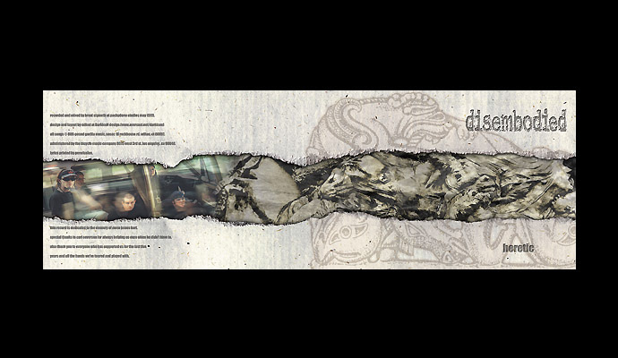 Disembodied "Heretic" 3 Panel Foldout / Edison Recordings