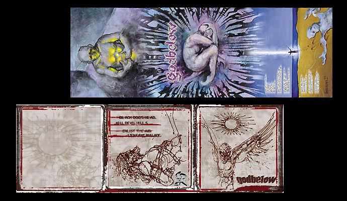 Godbelow "Painted Images With The Blood Of" / Self-Titled 7 Inch Foldout / Alone Records