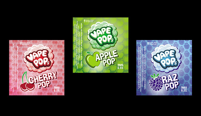 Vape Pops Product Labels