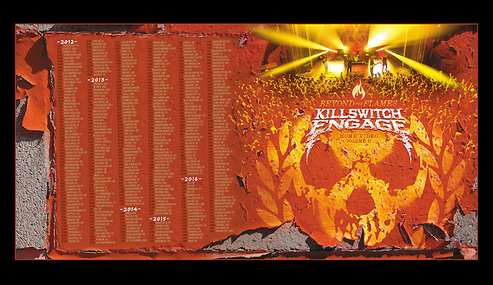 Killswitch Engage "Beyond The Flames" DVD Cover / Booklet Back Cover / Roadrunner Records
