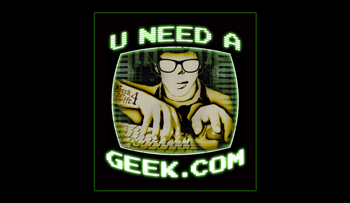 U Need A Geek. Com Postcard / Ad