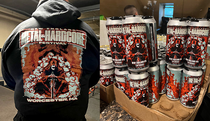 New England Metal + Hardcore Fest 2024 Exclusive Beer and Hoodie Design