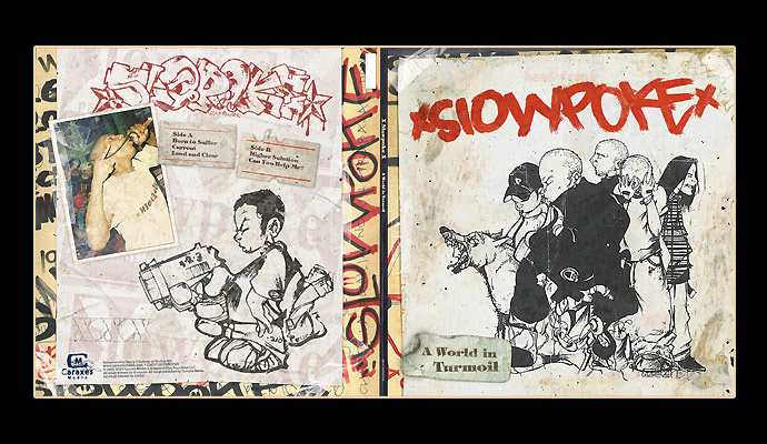 Slowpoke "A World In Turmoil" Vinyl Cover / Caraxes Records