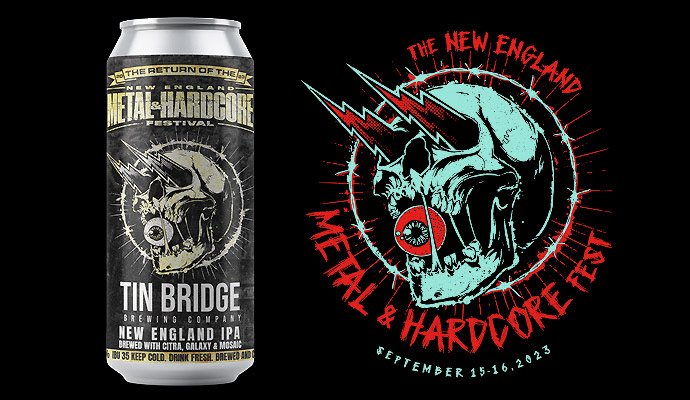 New England Metal + Hardcore Fest 2023 "Beer Label" Artwork